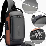 Anti-Theft Sling Bag With A USB Charging Cable
